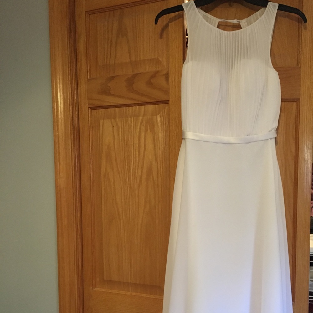AZAZIE White Floor Length Gown